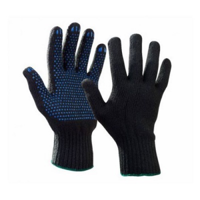 Перчатки п/шерсть с ПВХ Точка