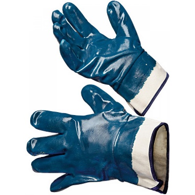 Перчатки нитрил полный облив манжет крага